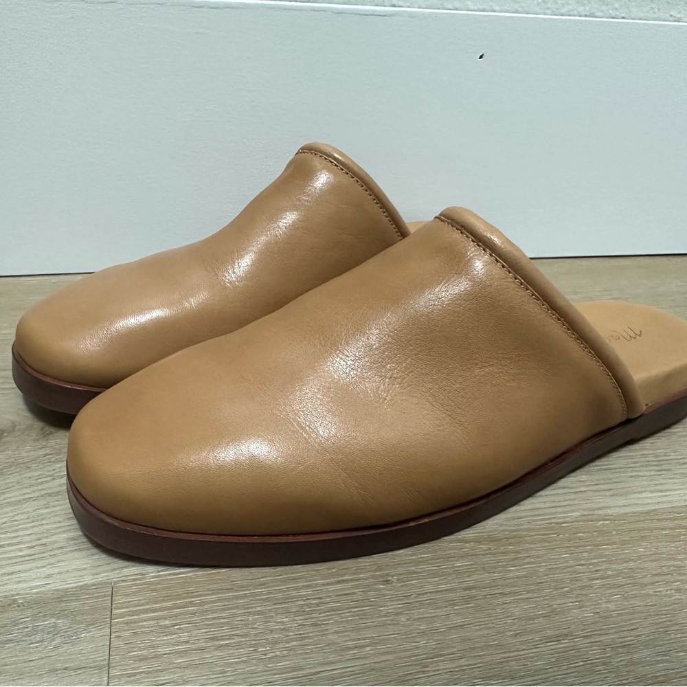 8.5 Madewell Louisa Tan Leather Women’s Mules - Picture 2 of 7